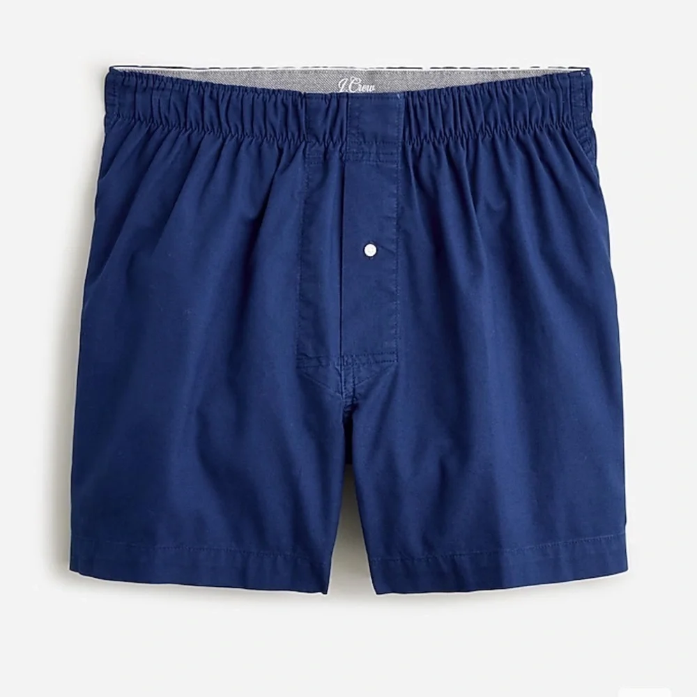 Boxer shorts in garment-dyed Broken-in organic cotton oxford